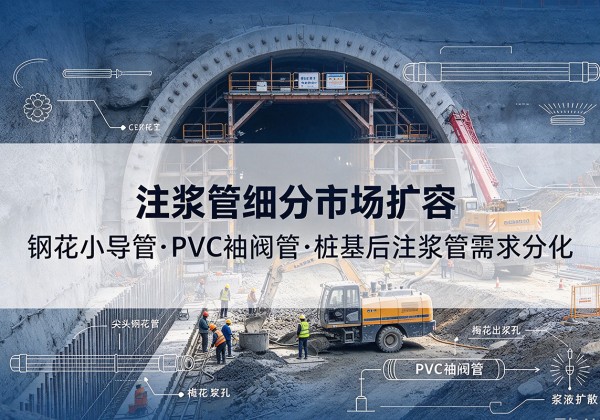 准格尔旗注浆管细分市场扩容，隧道钢花小导管、PVC 袖阀管、桩基后注浆管需求分化